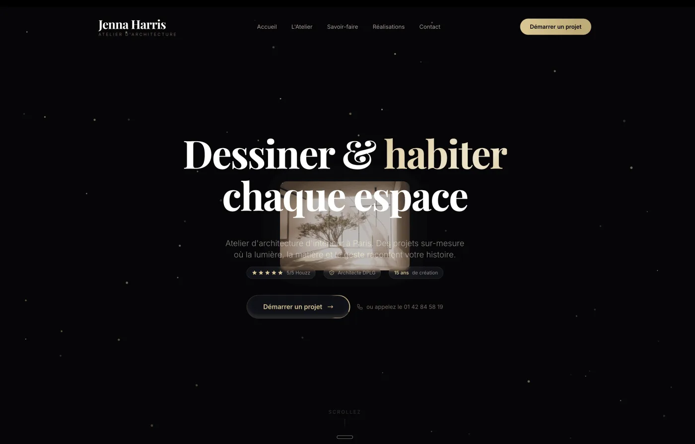 Jenna Harris — Architecte d'intérieur — Site web créé par Kliik Agency pour les professionnels de l'habitat